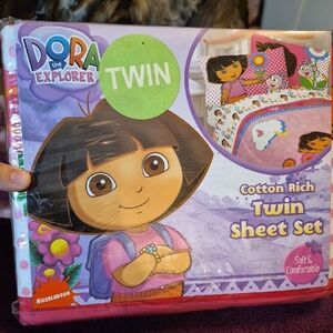 Nickelodeon Dora the Explorer Twin Bedding Set - Pink and Purple Kids